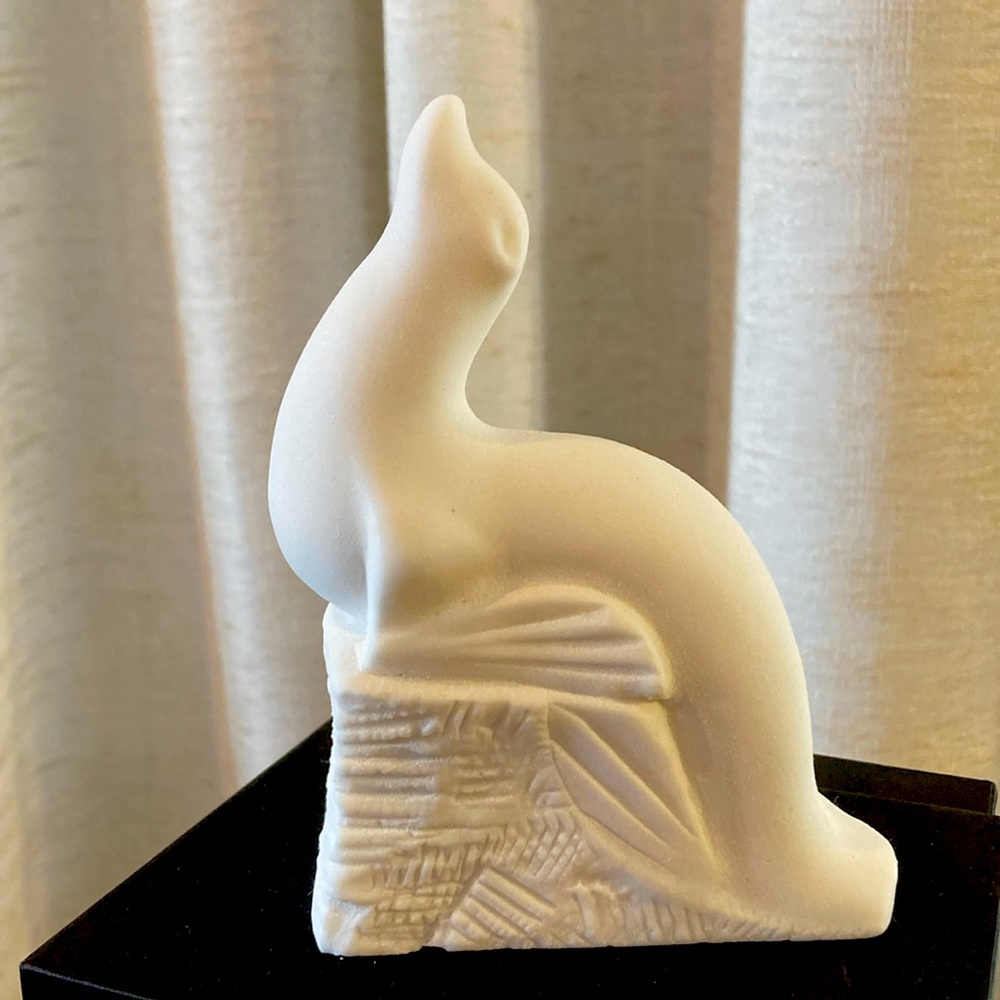 Cast Stone Seal Figurine